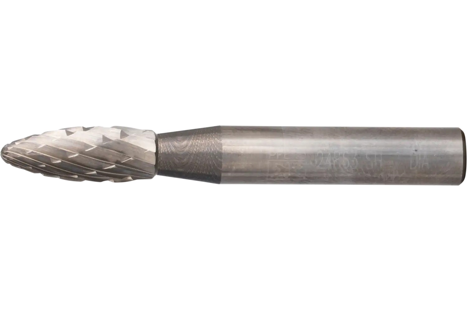 Picture of Pferd Carbide Bur SH-1 Flame Shape Diamond Cut 1/4" x 5/8" x 1/4" Shank